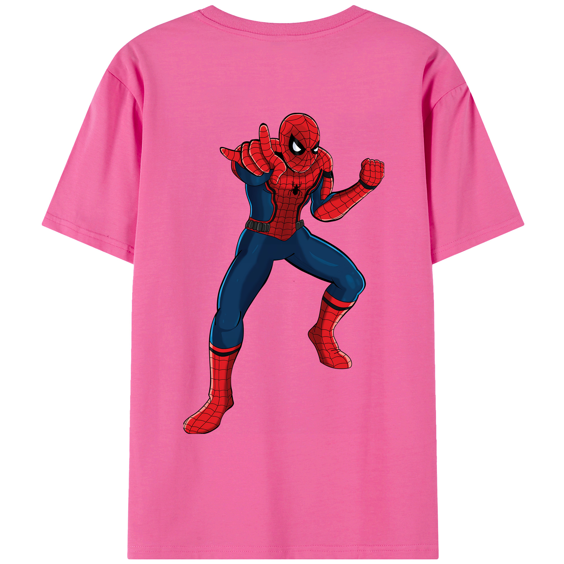 （画像用） Spider Man スパイダーマン レディース半袖Tシャツ(バックプリント)